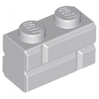 light bluish gray brick modified 1 x 2 with masonry profile