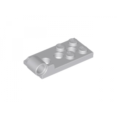 light bluish gray hinge plate 2 x 4 with pin hole and 3 holes - bottom