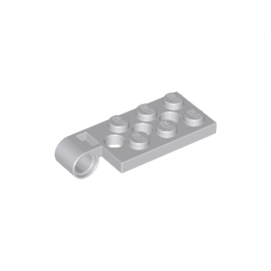 light bluish gray hinge plate 2 x 4 with pin hole and 3 holes - top