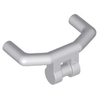light bluish gray minifigure utensil handlebars with angular handles
