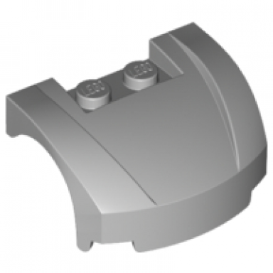 light bluish gray vehicle mudguard 3 x 4 x 1 2 3 curved front