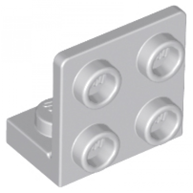 light bluish gray bracket 1 x 2 - 2 x 2 inverted