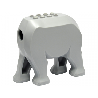 light bluish gray elephant type 2 body with fixed legs