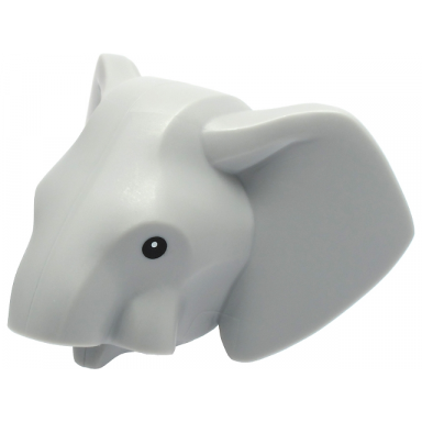 light bluish gray elephant type 2 head with black eyes pattern