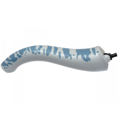 light bluish gray dinosaur neck brachiosaurus with black rotation joint socket and black rotation joint pin with sand blue stripes pattern