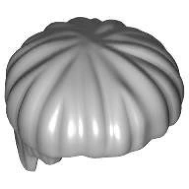 light bluish gray minifigure hair short bowl cut