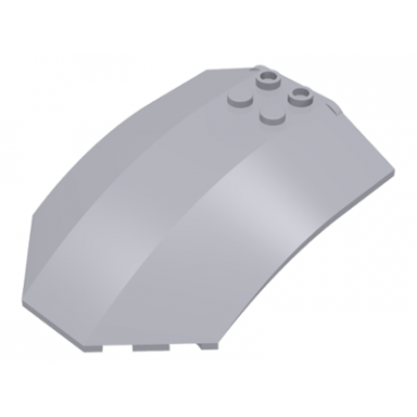 light bluish gray windscreen 8 x 6 x 2 curved sloped sides