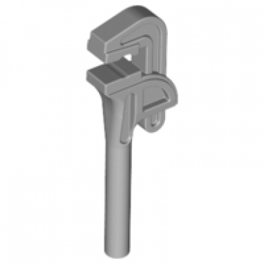 light bluish gray minifigure utensil tool pipe wrench