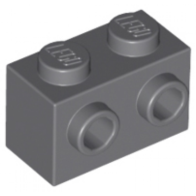 dark bluish gray brick modified 1 x 2 with studs on 1 side