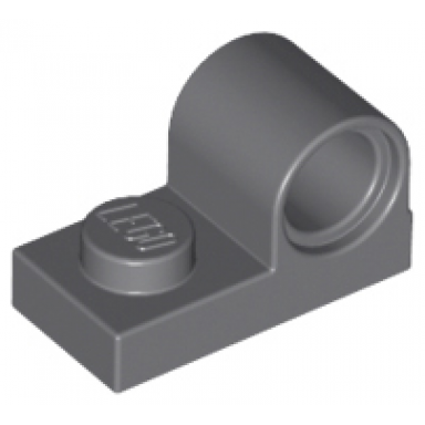dark bluish gray plate modified 1 x 2 with pin hole on top
