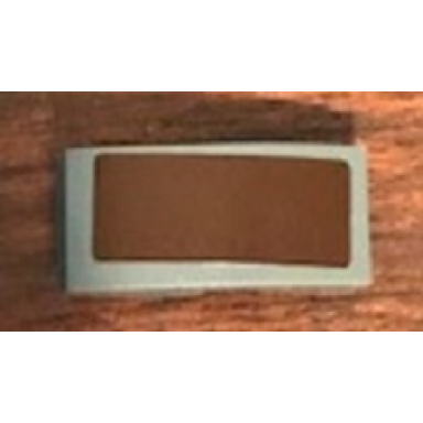 dark bluish gray slope curved 2 x 1 x 2 3 with dark brown rectangle pattern sticker - set 75024