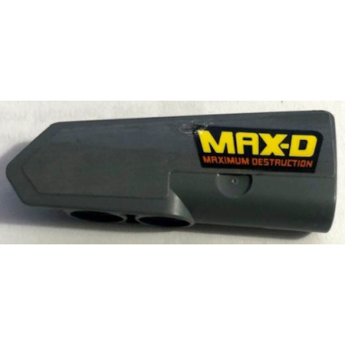 dark bluish gray technic panel fairing 21 very small smooth side b with max-d and maximum destruction pattern sticker - set 42119