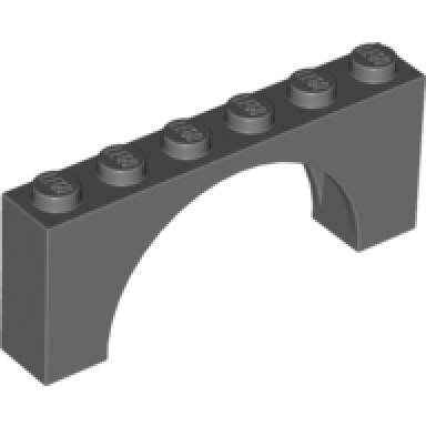 dark bluish gray arch 1 x 6 x 2 - thin top without reinforced underside