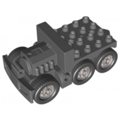 dark bluish gray duplo truck semi-tractor chassis