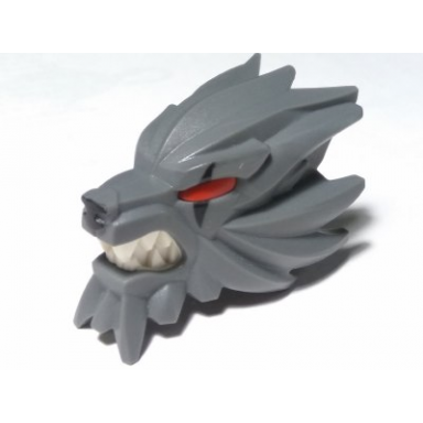 large figure head modified chima wolf with red eyes and white teeth pattern