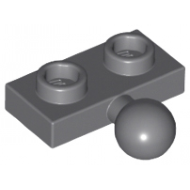 dark bluish gray plate modified 1 x 2 with tow ball on side