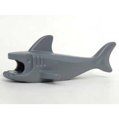 dark bluish gray shark body with debossed gills