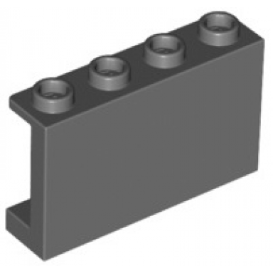 dark bluish gray panel 1 x 4 x 2 with side supports - hollow studs