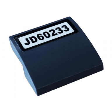 dark bluish gray slope curved 2 x 2 x 2 3 with jd60233 pattern sticker - set 60233