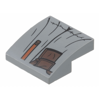 dark bluish gray slope curved 2 x 2 x 2 3 with robe dark brown pouch and reddish brown belt pattern gandalf robe