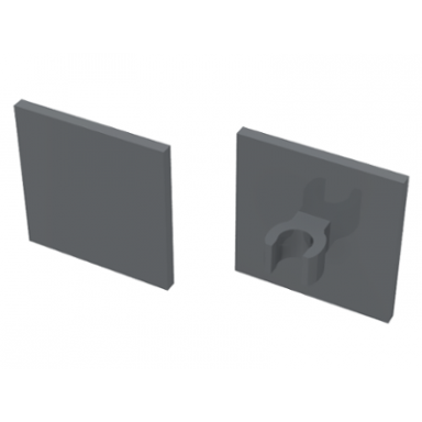 dark bluish gray road sign 2 x 2 square with open o clip