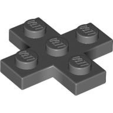 dark bluish gray plate modified 3 x 3 cross