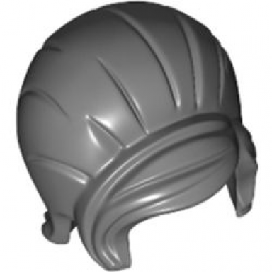 dark bluish gray minifigure hair female beehive style with sideways fringe