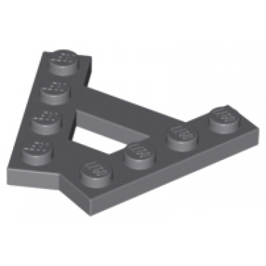 dark bluish gray wedge plate a-shape with 2 rows of 4 studs