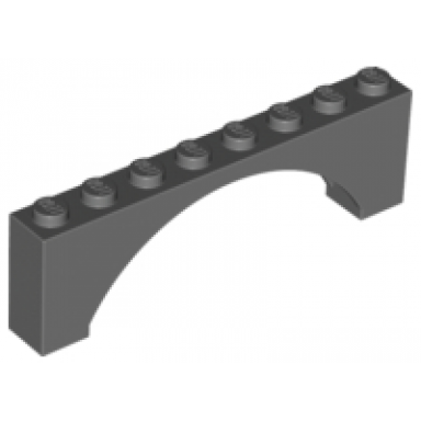 dark bluish gray arch 1 x 8 x 2 raised