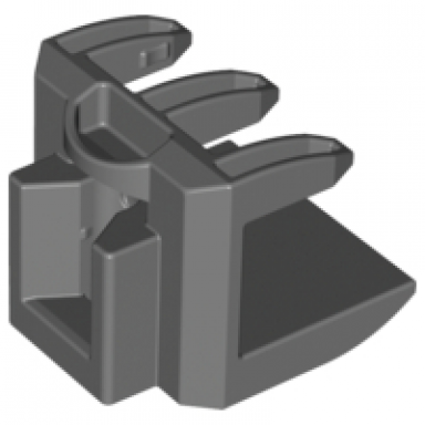 dark bluish gray duplo bulldozer bucket small with ripper claws