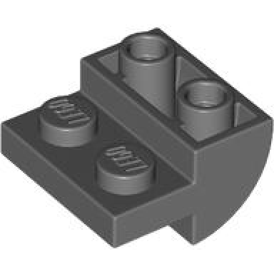 dark bluish gray slope curved 2 x 2 inverted