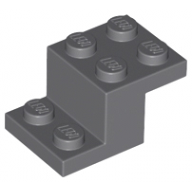 dark bluish gray bracket 3 x 2 x 1 1 3 with bottom tube
