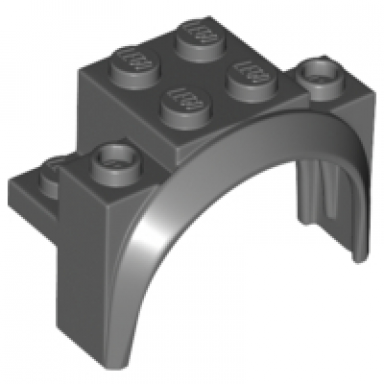 dark bluish gray vehicle mudguard 4 x 2 1 2 x 2 1 3 with arch round