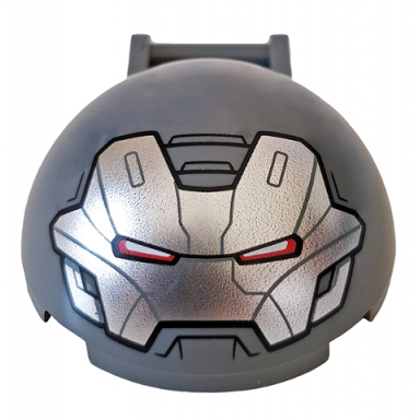dark bluish gray windscreen 4 x 4 x 1 2 3 canopy half sphere with bar handle and war machine face pattern