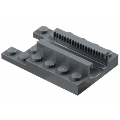 dark bluish gray plate modified 4 x 6 with 1 x 2 cutout and gear track ninjago dragon spinjitzu spinner launcher