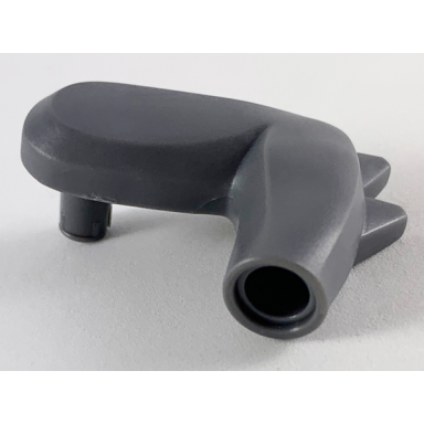 dark bluish gray dinosaur leg small front with pin and 2 elbow spikes - left