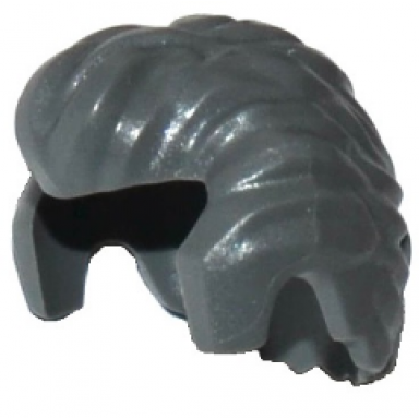 dark bluish gray minifigure hair short swept back with sideburns and widows peak