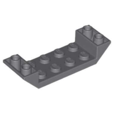 dark bluish gray slope inverted 45 6 x 2 double with 2 x 4 cutout