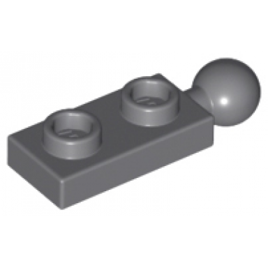 dark bluish gray plate modified 1 x 2 with tow ball on end
