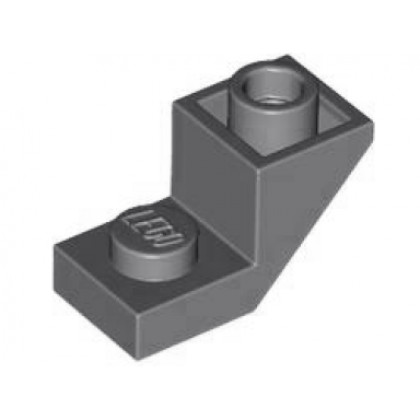 dark bluish gray slope inverted 45 2 x 1 with 2 3 cutout