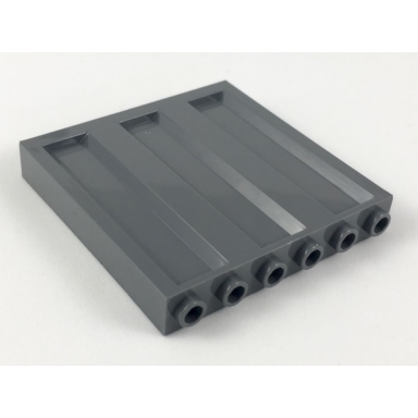 dark bluish gray panel 1 x 6 x 5 with corrugated profile