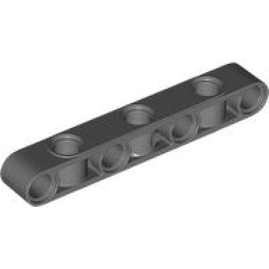 dark bluish gray technic liftarm modified perpendicular holes thick 1 x 7