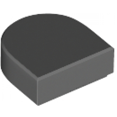 dark bluish gray tile round 1 x 1 half circle extended