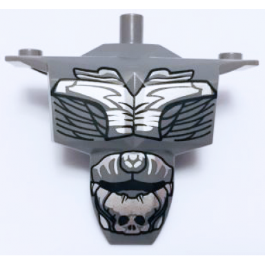 dark bluish gray large figure torso armor shoulder studs with steppenwolf pattern