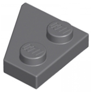 dark bluish gray wedge plate 2 x 2 right