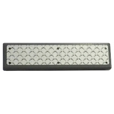 dark bluish gray tile 1 x 4 with silver tread plate and 6 rivets pattern sticker - sets 3179 7636 7642 7942 7944 8191