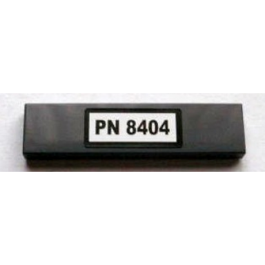 dark bluish gray tile 1 x 4 with black pn 8404 on white background pattern sticker - set 8404