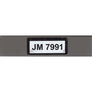 dark bluish gray tile 1 x 4 with black jm 7991 on white background pattern sticker - set 7991