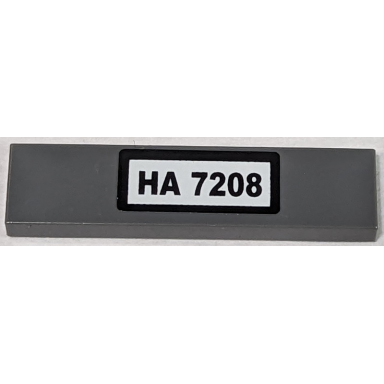 dark bluish gray tile 1 x 4 with black ha 7208 pattern sticker - set 7208