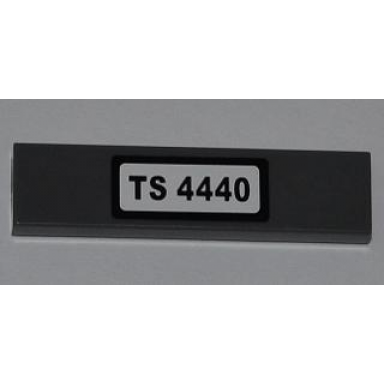 dark bluish gray tile 1 x 4 with ts 4440 pattern sticker - set 4440